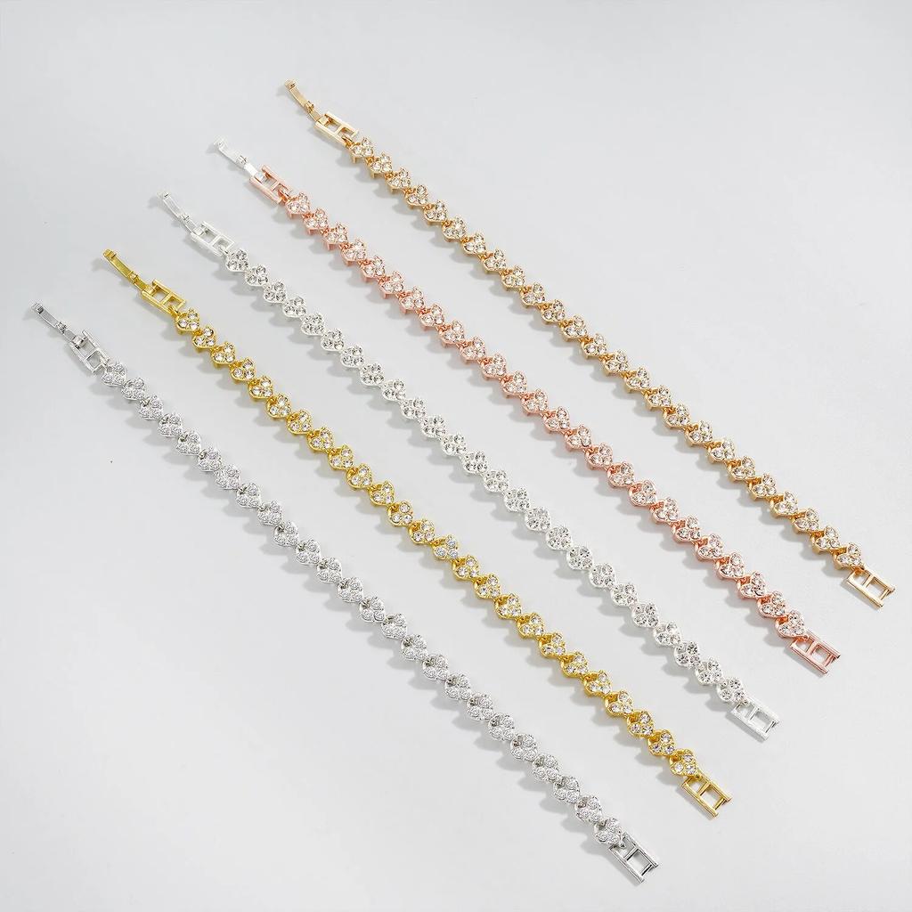 Luxury Roman Crystal Geometric Chain Bracelets for Women Trendy 2026 Goth Full Rhinestone Charm Bangles Wed Jewelry Accessories