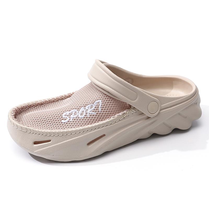 

Fashion New Arrival Mens Hole Clogs Slippers Dual-Purpose Man Garden Shoes Arch Support Slides Summer Beach Flats Non-slip EVA Half Drag 46 хаки