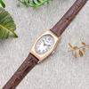 OVALE Solar Watch for Made In Crocodile [LCREA] Women, Japan, LC2003-PGWHCBR, Leather/Brown