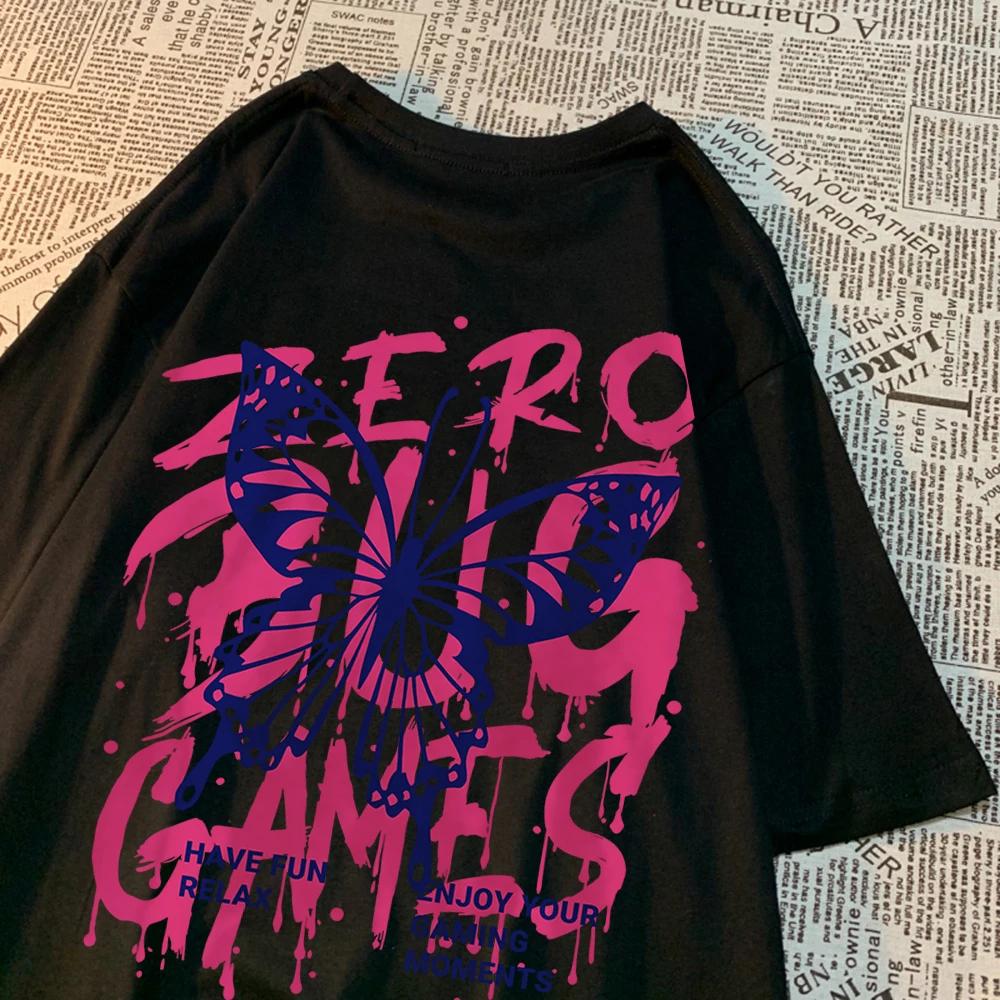 Habe Fun Relax Zero Games T Shirt Men Women Cotton Summer Tops Fashion Streetwear Hip Hop Breathable T-Shirt Crewneck New Tshirt