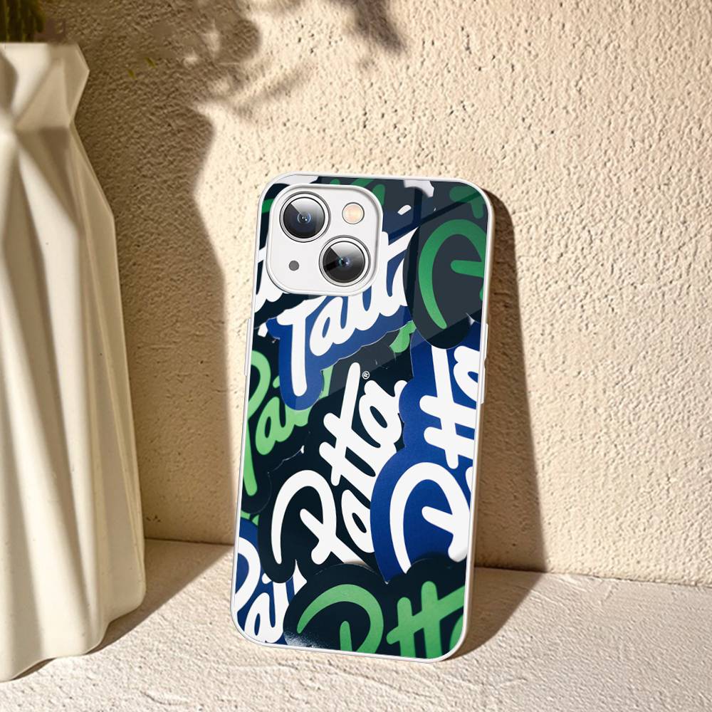 

Fashion P-patta Tempered Glass For Iphone 14 13 12 11 Pro Mini XS MAX 14Plus X XS XR Cover iphone X