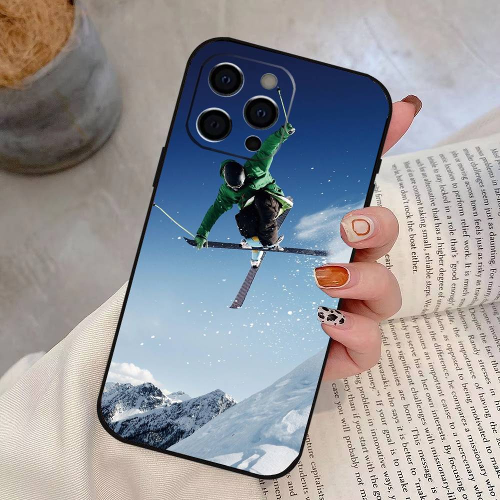 Sport Snowboarding Phone Case Silicone Soft For IPhone 17 16 15 14 13 12 11 X XR Plus Pro Max Plus