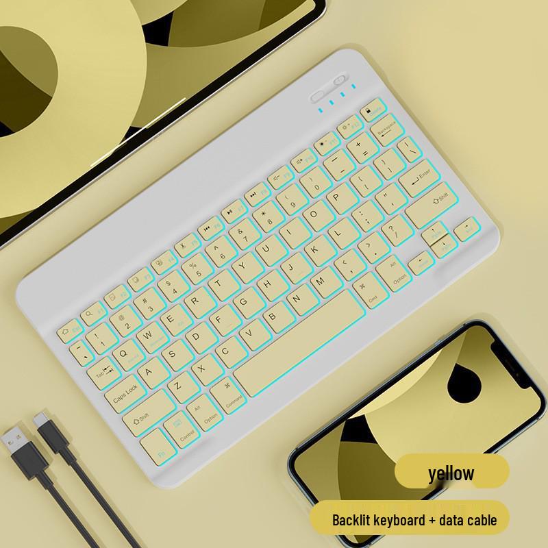 RGB Backlit Bluetooth Keyboard & Silent Wireless Mouse for iPad, Huawei & Tablets