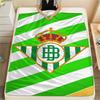 1Pc Real Betis Print Flannel Blanket, High quality Comfortable for All Seasons, Home Decor, Warmth and Comfort, Perfect for Christmas GiftS