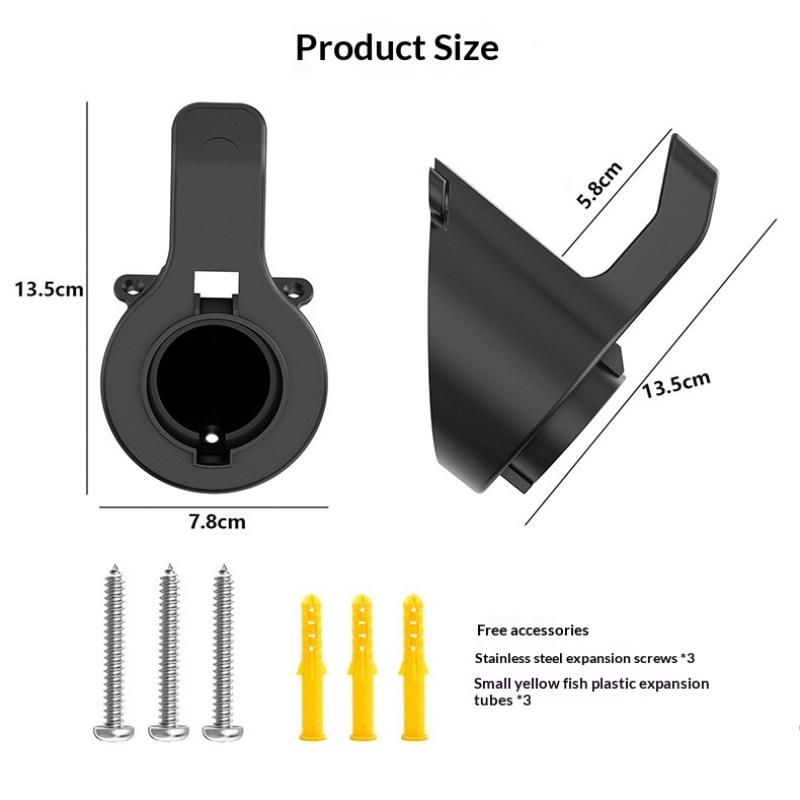 EV Charger Holder Stand for 1 Set Wall Mount Bracket Compact Cable Organizer Keeps Garage Tidy and Cables Safe