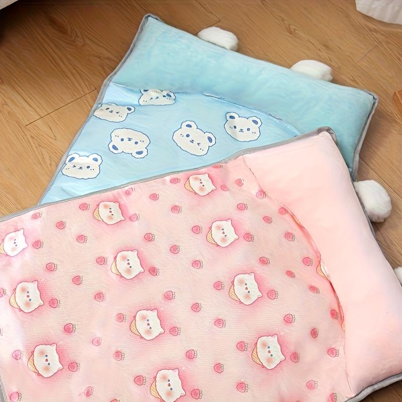 Cool in Summer Bed Cats Bring A Pillow Refreshing Mat for Cats Breathable Comfortable Refreshing Cat Mat Kittens Puppies Nest