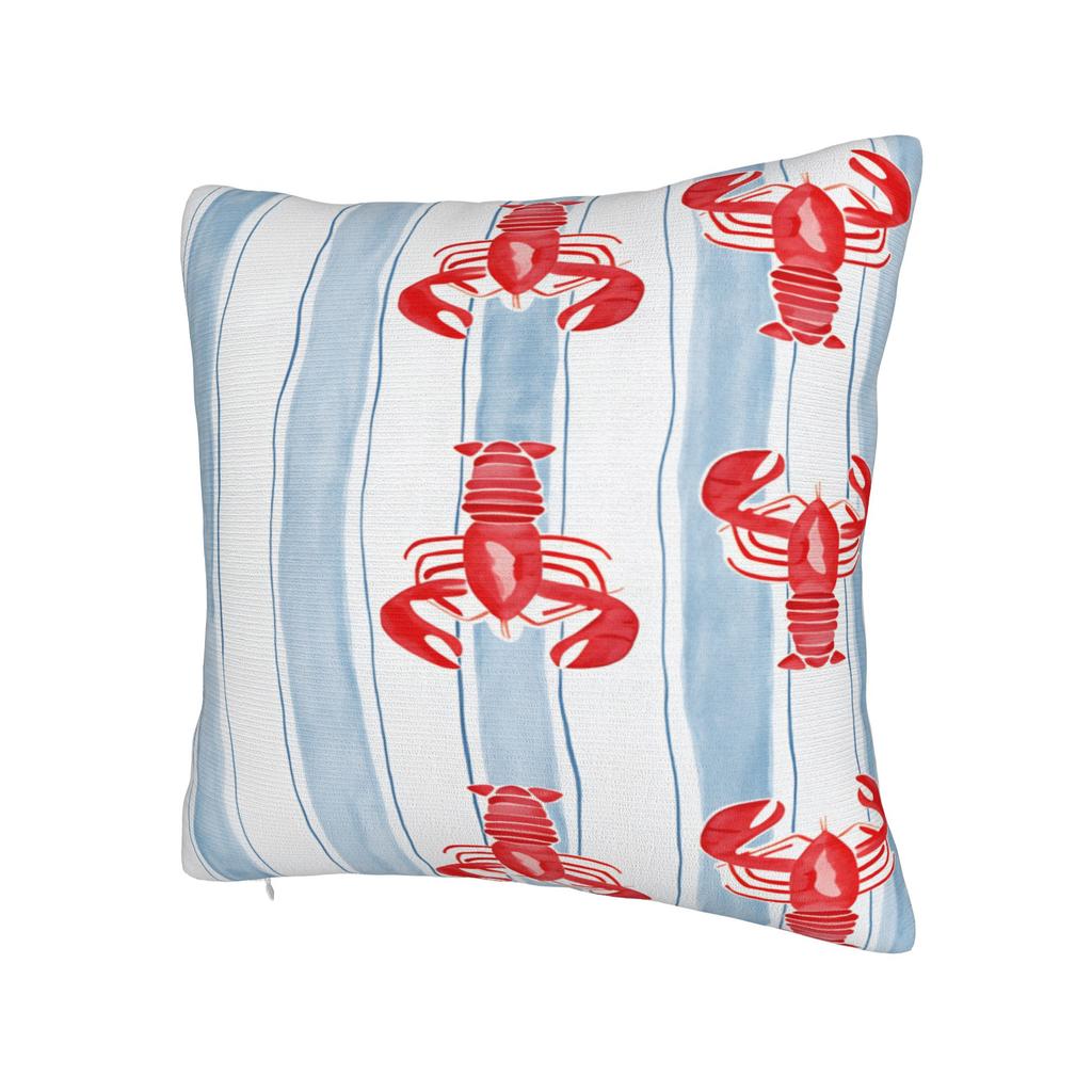 Flat Coastal Seafood Themed Pillow Cover  Custom Cushion Cover Retro Trendy Pillow Case For Sofa Home Decor
