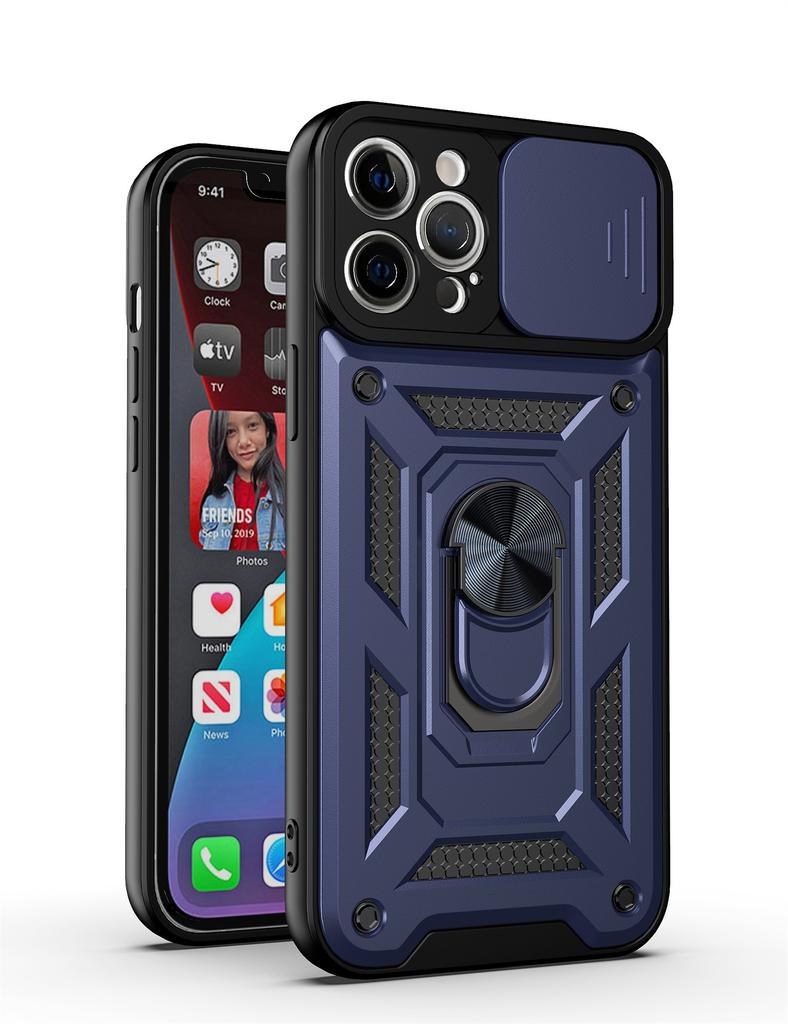 For Iphone12 ProMax Slide Camera Lens Protector Shockproof Armor Case For Iphone 12 ProMax Magnetic Car Holder Cover