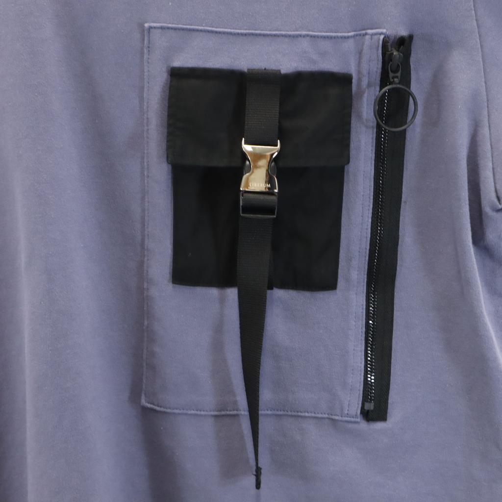 LIBERUM Made In Japan Short Sleeve EX.TACTICAL T-shirt 1 Charcoal Poke T Men's Used