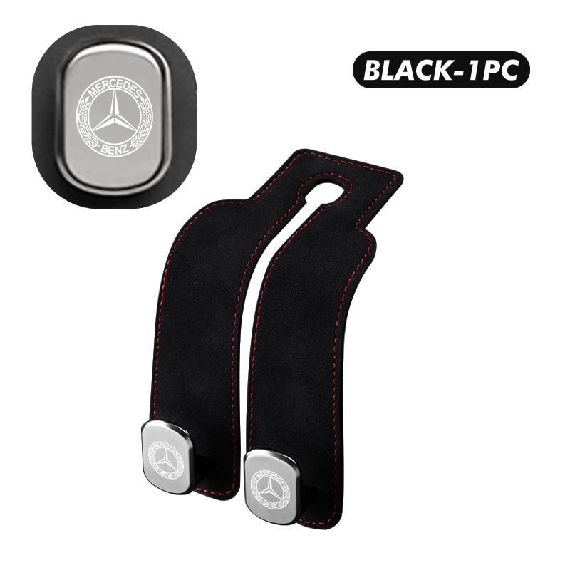 AABDL1 Car Headrest Hook Suede Rear Seat Hanging Dual Hook Storage Rack Accessories For Benz Exclusive AMG SPRINTER V CLASS VIANO W124