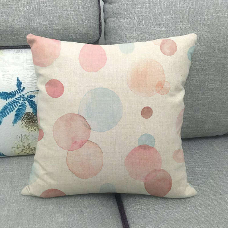 Colorful Spherical Style Collection Digital Printing Short Plush Pillow Covers For Car Sofa Office Cushion Cover Home Goods