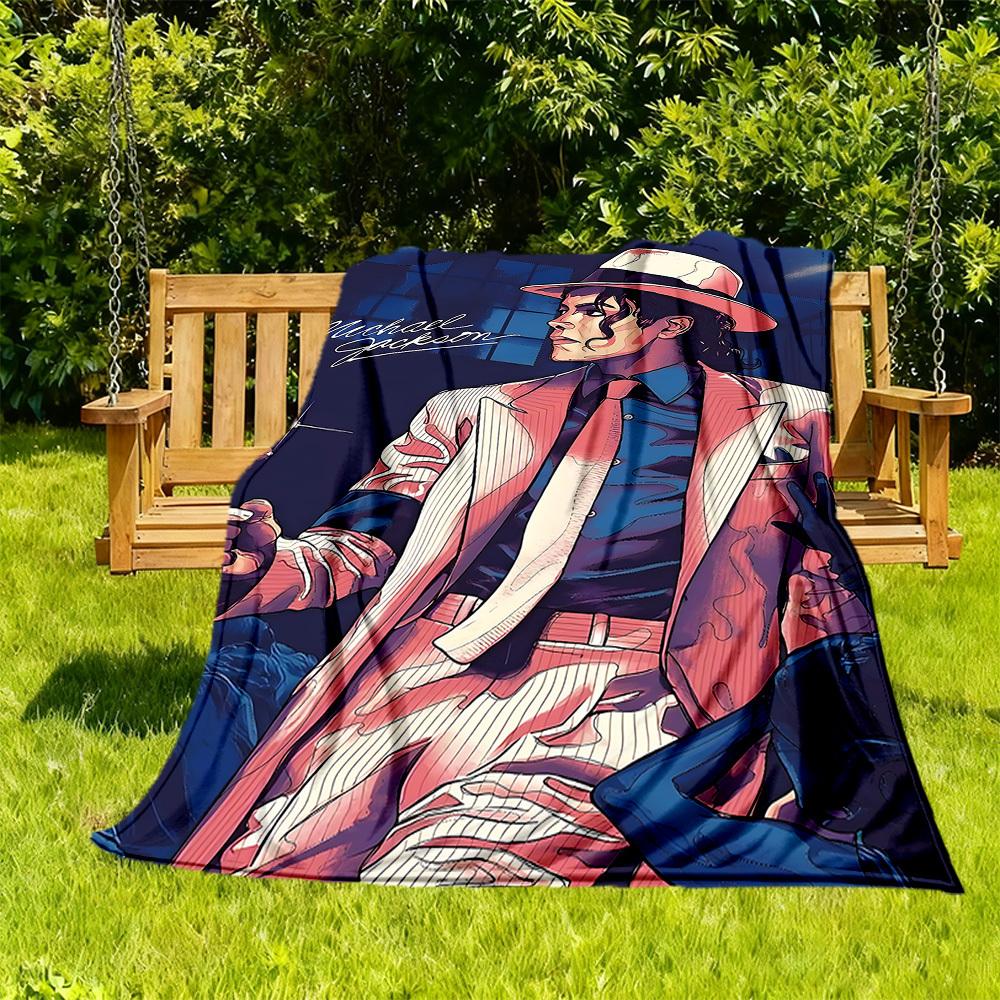 1pc Michael Jackson Outdoor Blanket Lightweight Flannel, Soft & Warm, All-Season Use for Sofa, Outdoor, Camping, Living Room, Office076