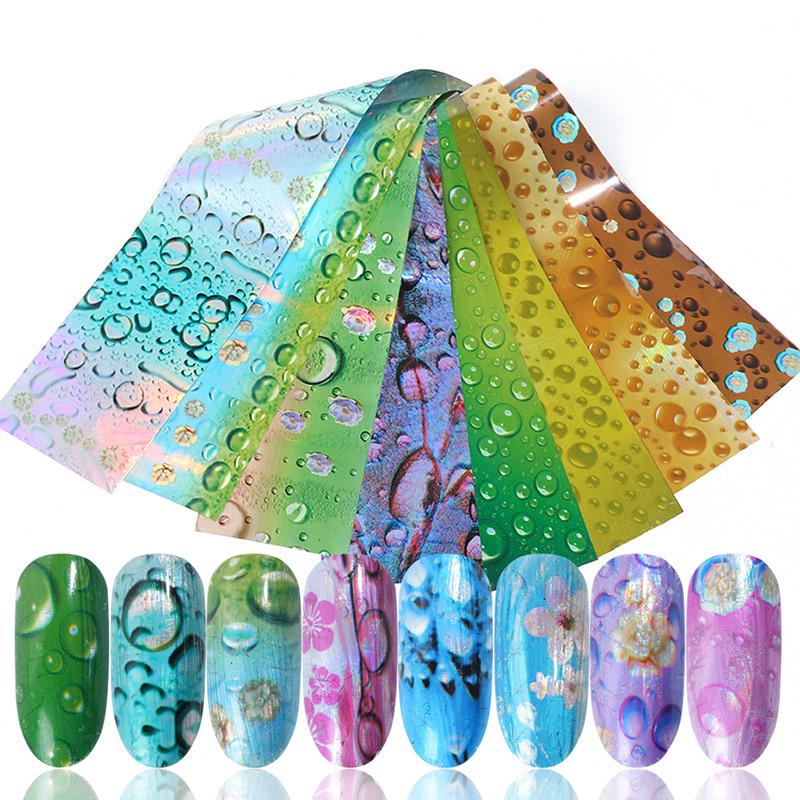 

16Pcs/Set Nail Foils Waterdrop Patterns Nail Art Transfer Sticker