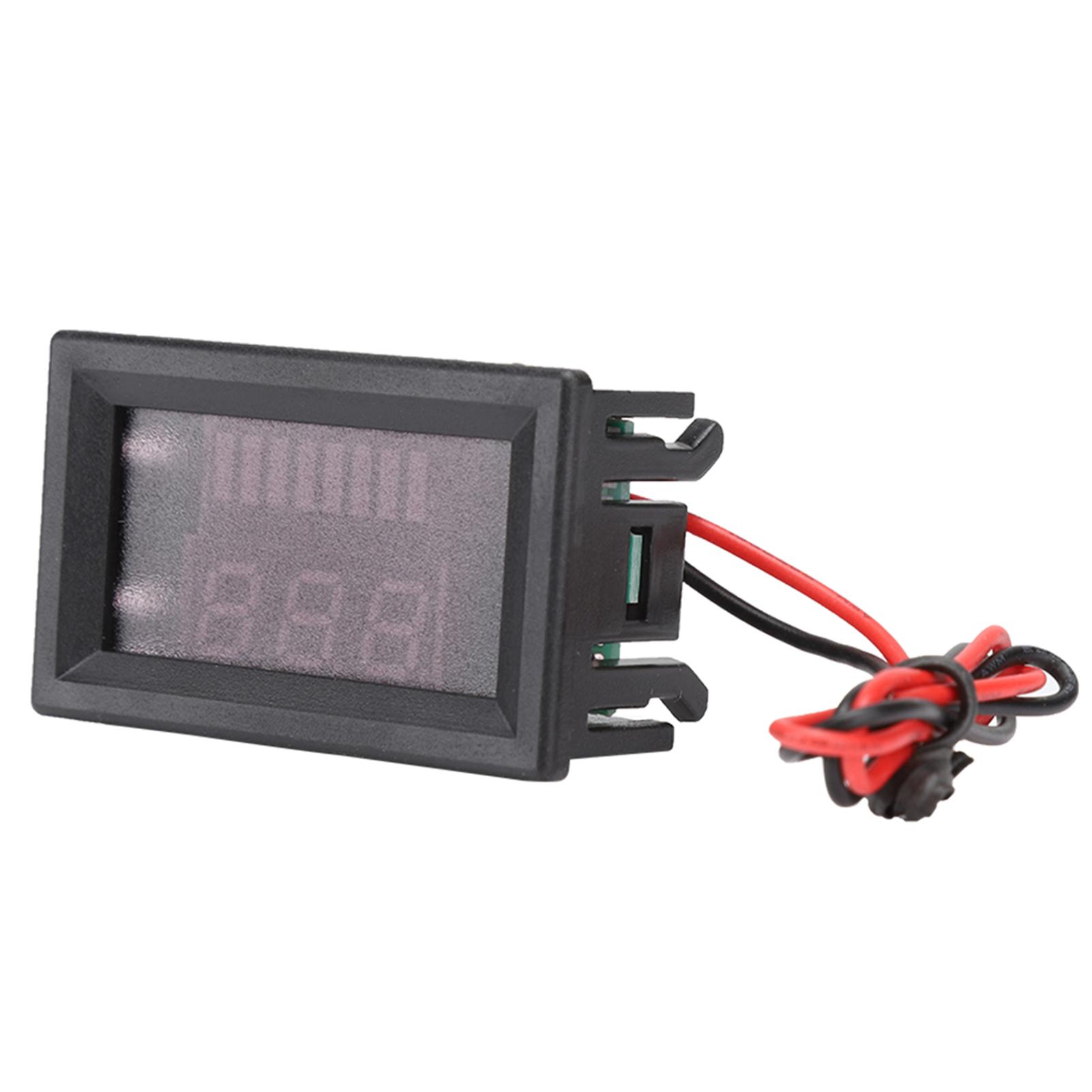 

Цифровий вольтметр постійного струму для електрообладнання, дисплей, вольтметр для літієвої батареї 12В-60В (Червоний) червоний