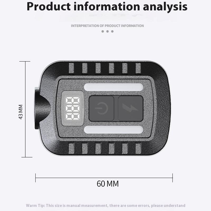 Bright Cap Clip Lamp Portable Warning Headlamps Rechargeable COB Night Running Camping Hiking Fishing Headlight with Side Light