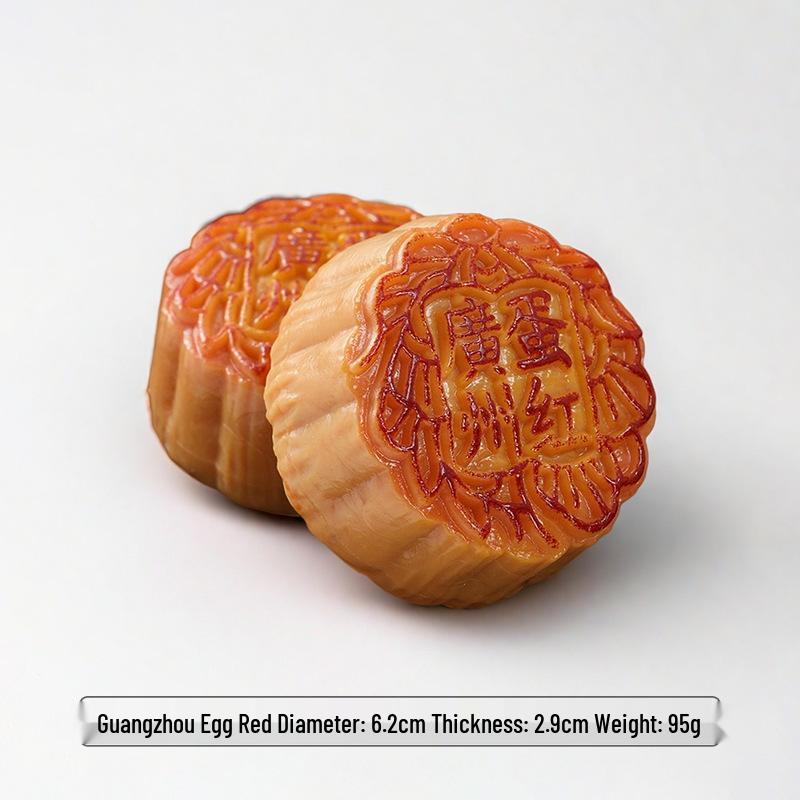 PVC Fake Mooncake Toy - Mid-Autumn Festival Egg Yolk, Lotus Seed, Red Bean Paste Flavors - Display/Photography Prop