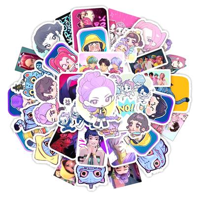 50 ks Anime Kpop Samolepky Lovci démonů Samolepky Lovci démonů DIY Scrapbooking Telefon Zavazadla Skateboard Vodotěsná Nálepka