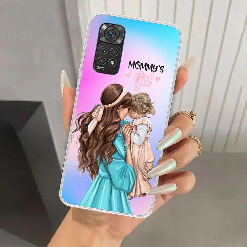 Woman Fashion Girl Super Mom Baby Phone Case for Xiaomi Redmi Note 15 14 14S 13 12S 12 Pro 11S 11 Plus 11T 11E 10S Soft Funda Pr