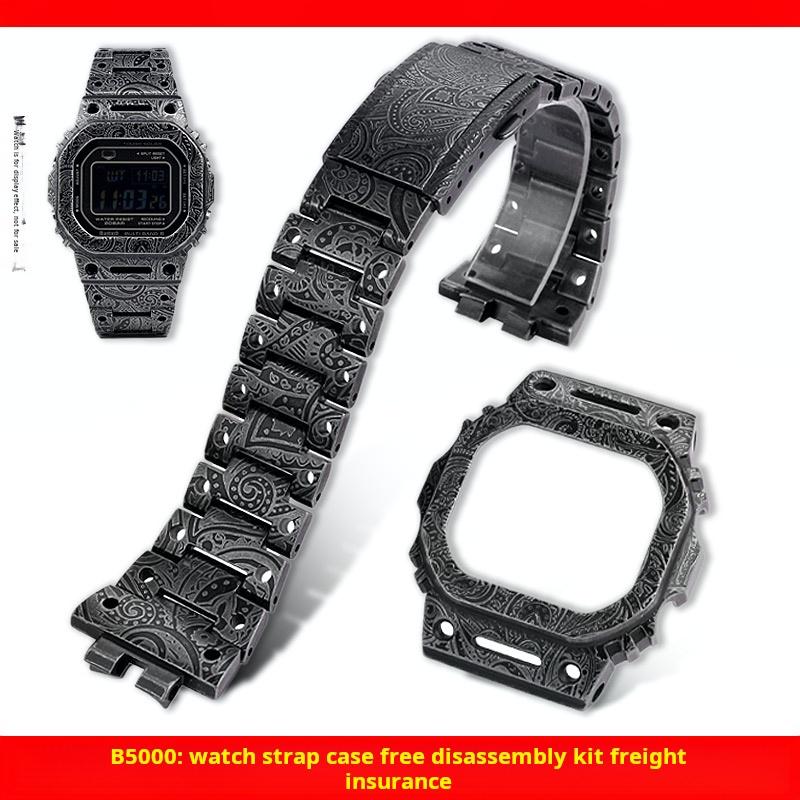 Für CASIO DW5600 GMWB5000 G5600E Titan GWM5610 Edelstahl Uhrengehäuse 5610 5600 5000 Metalllünette Armband Mod Kit Mit Werkzeugen