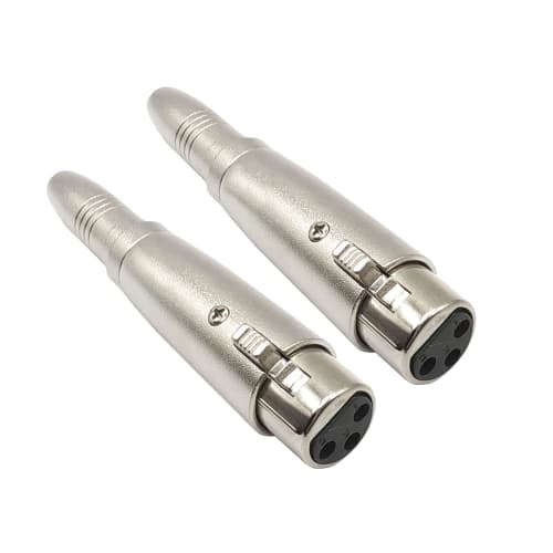 

1/4 to 6.35mm Female Adapter, 3-Pin XLR Female to XLR Female, Compatible with VolutyTek Microphones, Stereos, and Mixers (2-Pack)