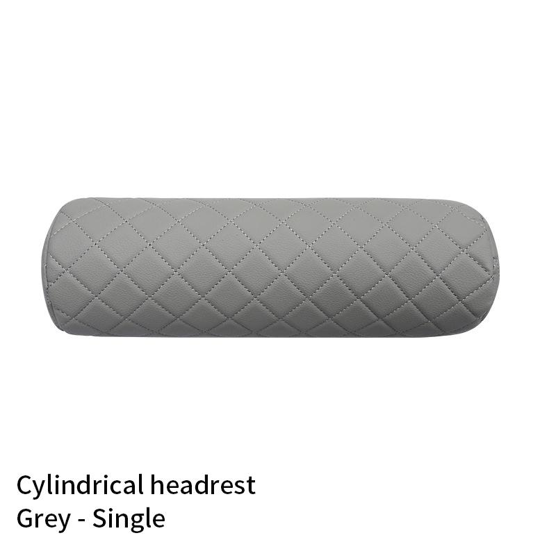 Luxury Car Seat Neck Pillow Headrest Leather Memory Chair Cervical Pillow Breathable Office Headrest Foam Protector Cylindr T3K2