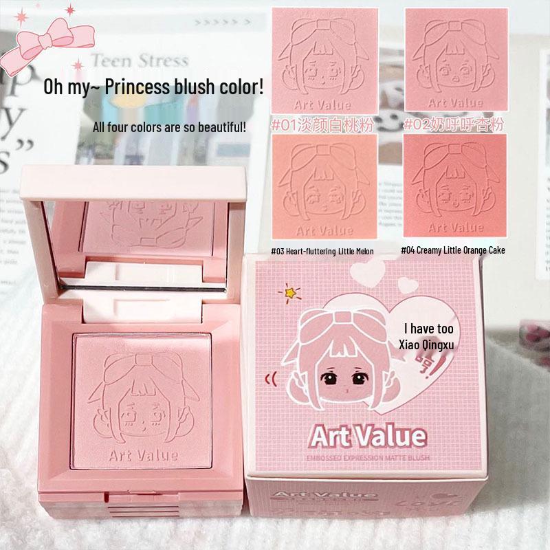 Эмоциональный Румяна Матовый Контур и Хайлайтер Румяна - Стойкая Нюдовая Фиксирующая Пудра