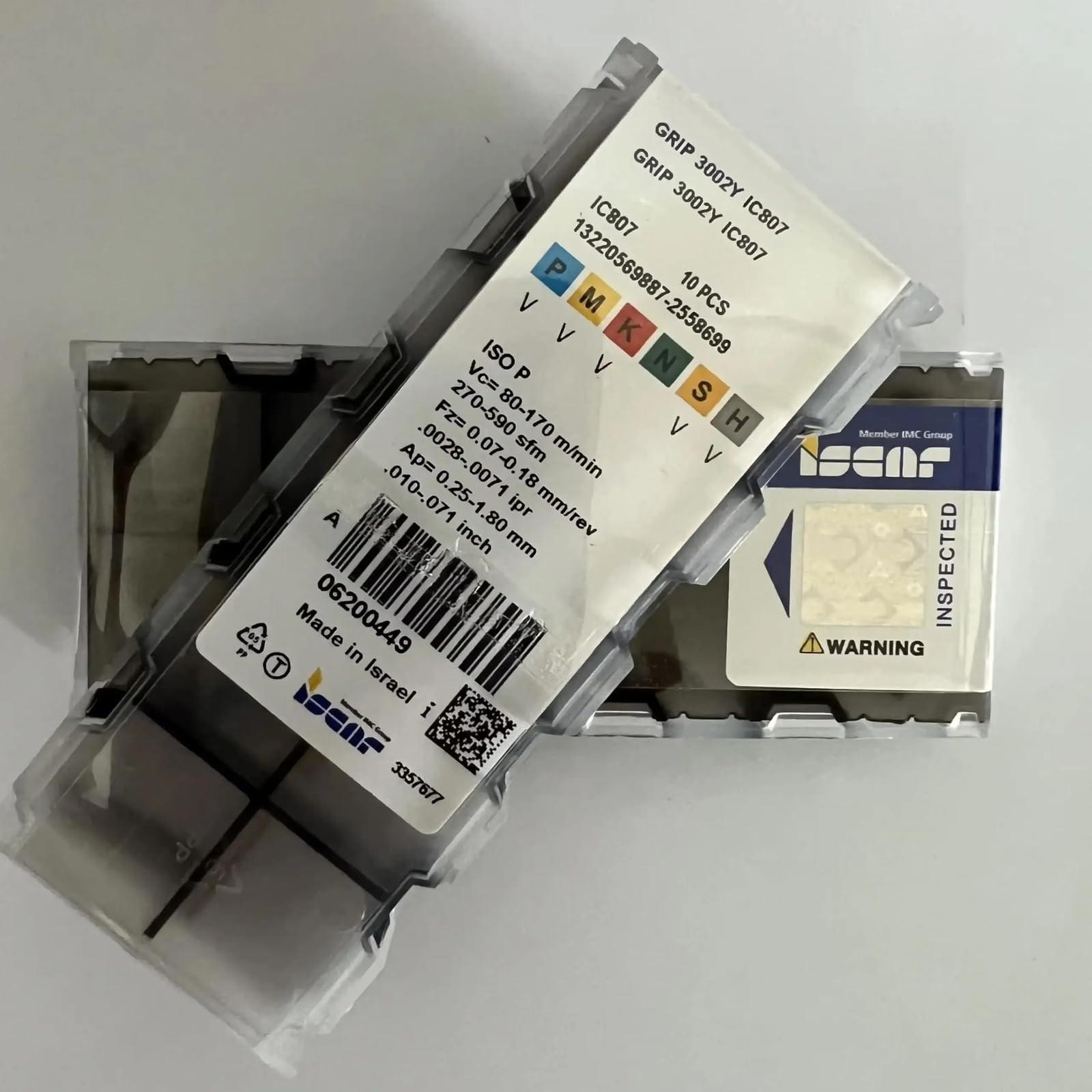 

GRIP3002Y IC807 /Industrial indexable Carbide Inserts 10 PCS