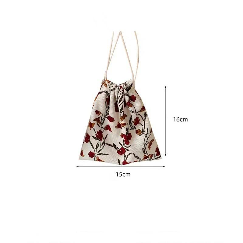 Cute Small Cloth Drawstring Gift Bag Woman Girl Purse Handbags Jewelry Lipstick Cosmetic Tote Rope Bags Storage Pouch String Bag