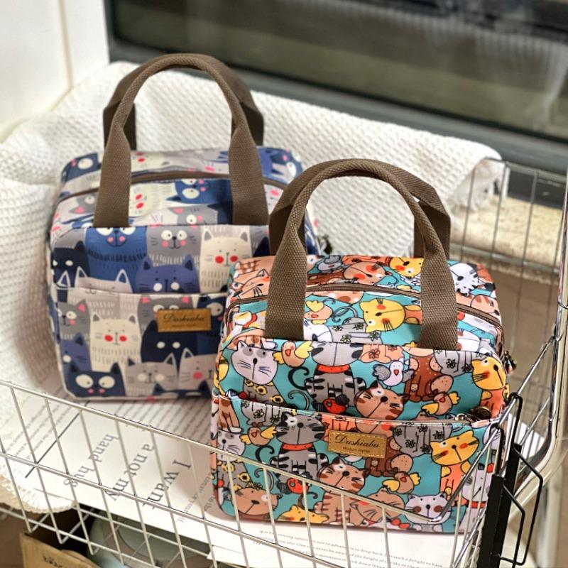 New waterproof, oil-proof and thermal insulation portable lunch box bag, commuter lunch bag, bento bag, mommy bag, student bowl bag.