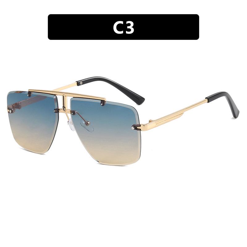 Polygon Rimless Men's Retro Sunglasses - 2024 Trendy Irregular Fashion