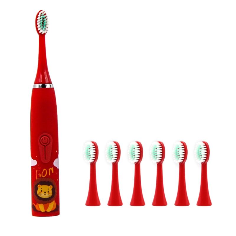 Автоматическая ультразвуковая электрическая зубная щетка с рисунком из мультфильма — фото 4