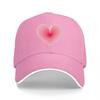 Pink Heart Design Black Baseball Cap Fashion StateUnisext Accessory for Casual Wear and Everyday Style