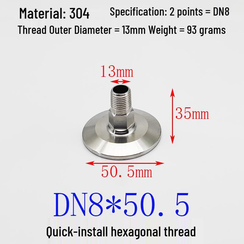 Hongshun Heavy-Duty Hex Quick Connect Stainless Steel Threaded Nipple with Chuck and Wrench Flats