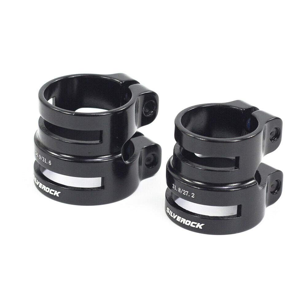 Silverock Seatpost Clamp Seat Clamp Dual Size Black 27.2/31.8mm