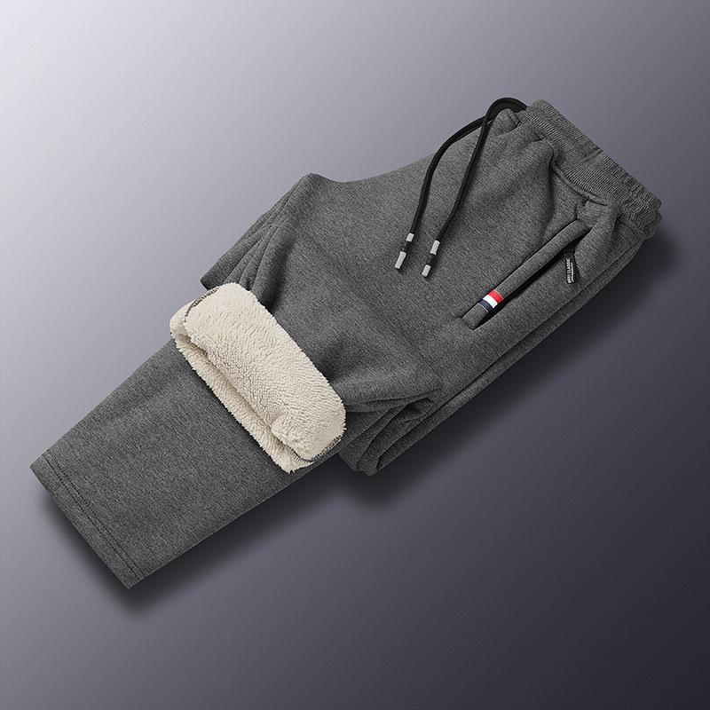 

Штаны из овечьей кожи большого размера для мужчин, зимние толстые и теплые санитарные штаны для мужчин, спортивные и повседневные штаны, модные 8XL серый