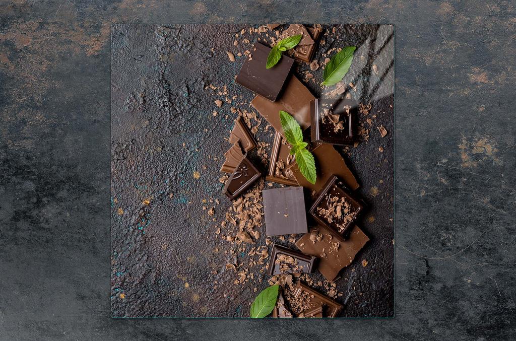 SZKLANA PŁYTA OCHRONNA NA KUCHENKĘ 50x52 CZEKOLADA