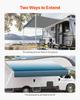 18' RV Replacement Awning Manual Trailer Awning for Most DC12V RVs