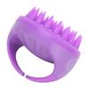 Spazzola Shampoo Massaggiante Capelli Bagnati Secchi Testa in Silicone Morbido Esfoliante Cuoio Capelluto per Donne Uomini Viola