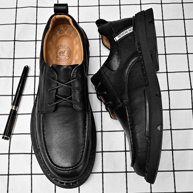 Fashion 2025 Men's Lace-up Oxford Shoe Outdoor Jogging Shoes Office Men's Dress Shoes Italian Business Genuine Leather Casual Shoes