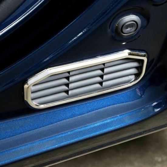 For - Dodge RAM 1500 Chrome Inner Rear Door Air Exhaust Vent Frame Trim