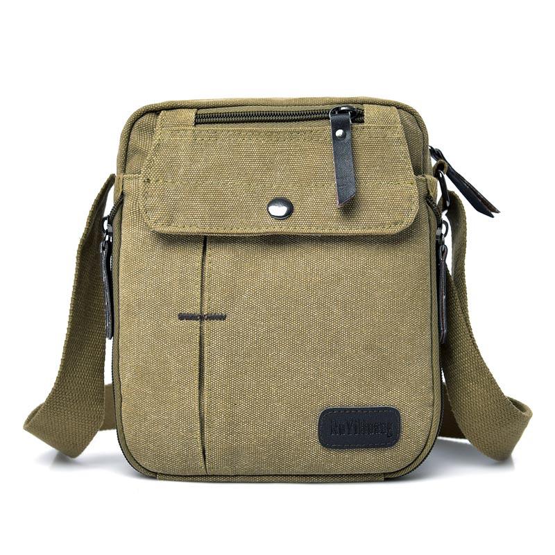 

Men s Trendy Canvas Crossbody Bag - Casual, Multi-Compartment Shoulder Bag for Outdoor Travel (Model 6662)