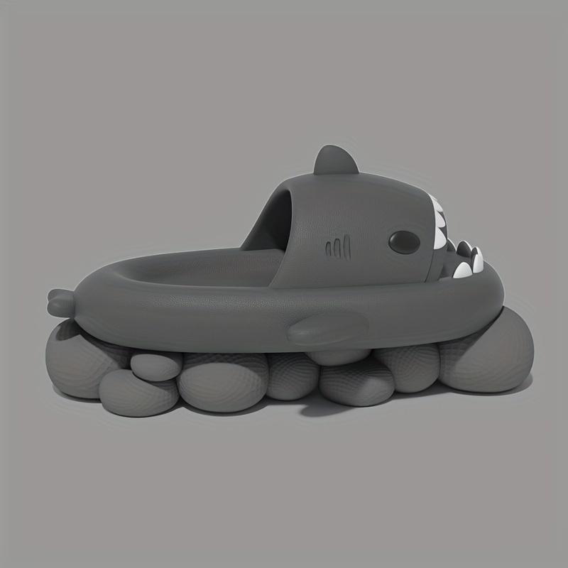 Shark Slippers Summer Indoor And Outdoor Home Bathroom Bathing Thick-soled Wear-resistant Couple Sandals And Slippers