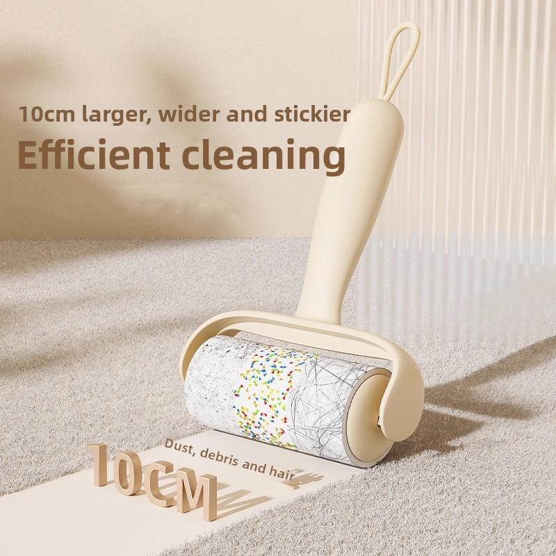 Household Hairbrush with Detachable Replaceable Roll Paper Drum - Powerful Pet Dust Removal Tool for Cleaning Clothes, Hair and Pets' Fur