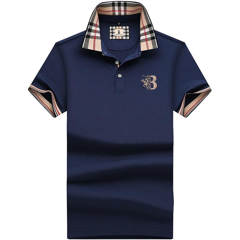 TrendHub Embroidered Men's Pure Cotton Premium Polo Shirt New Style Business Leisure Breathable Men's Flip Collar T-shirt