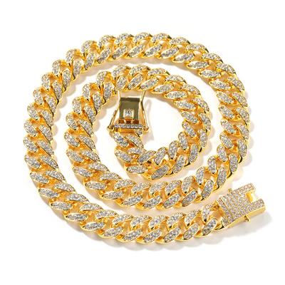 2026 Fashion Trend New 12mm Diamond-encrusted Men's Necklace Street Niche Versatile Jewelry