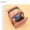 Taşınabilir PU Deri Cep Cüzdan Vintage Dokunmatik Ekran Para Klip Omuz Crossbody Çanta Telefon Çantası IPhone Samsung Huawei için