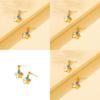 Chic Colorful Flower Earrings Exquisite Plated Alloy Women's Accessories