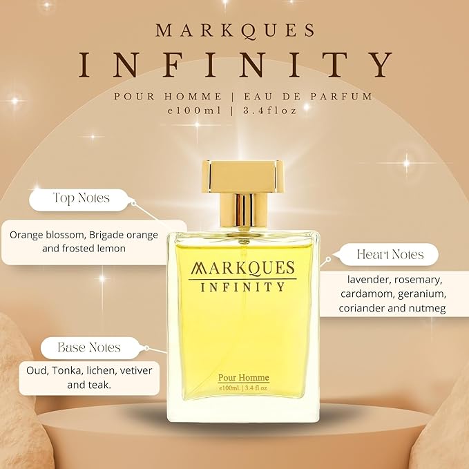 MARKQUES Infinity Perfume | Eau de Parfum for Men | Long Lasting Luxury Fragrance | Gifting for Husband Boyfriend Father Brother | 100ml EDP
