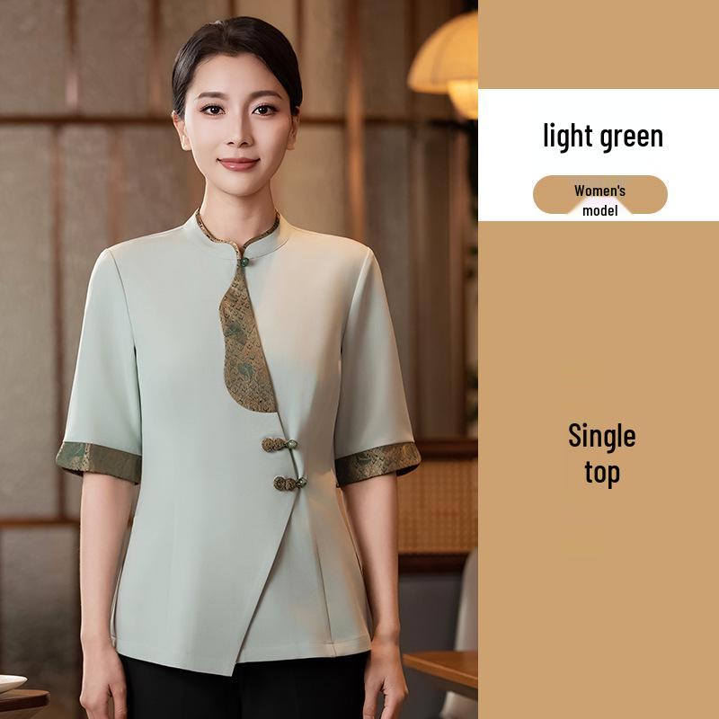 Autumn/Winter Long Sleeve Chinese Restaurant Staff Uniforms for Men and Women