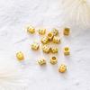 DIY Bracelet Accessories: Copper-Plated 18K Gold Square Pagoda Spacer Beads & 14K Gold-Filled Color-Preserving 4mm Spacer Beads